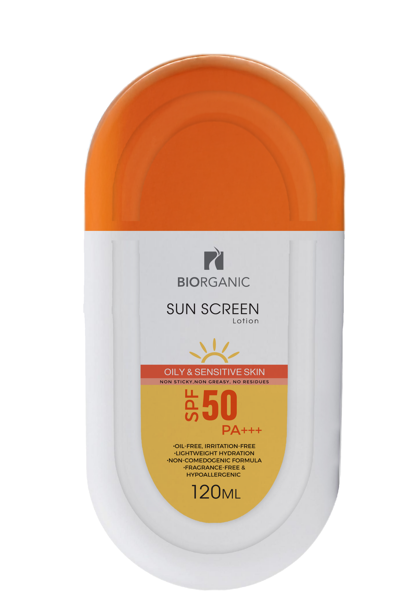 كريم واقي من الشمس بتركيبة عضوية للبشرة الدهنية والحساسة – معامل حماية +SPF 50