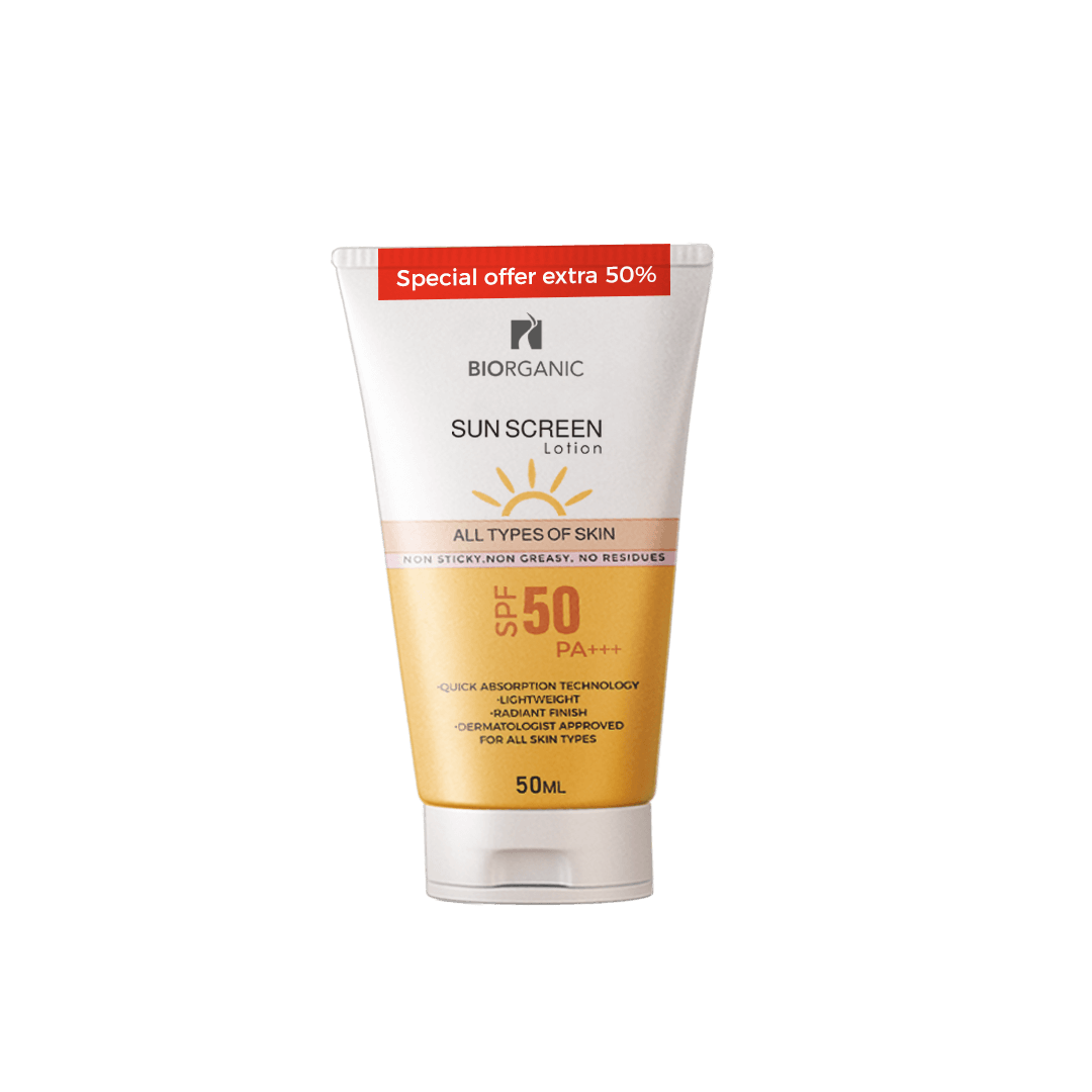 كريم واقي من الشمس بتركيبة عضوية لجميع أنواع البشرة – معامل حماية +SPF 50