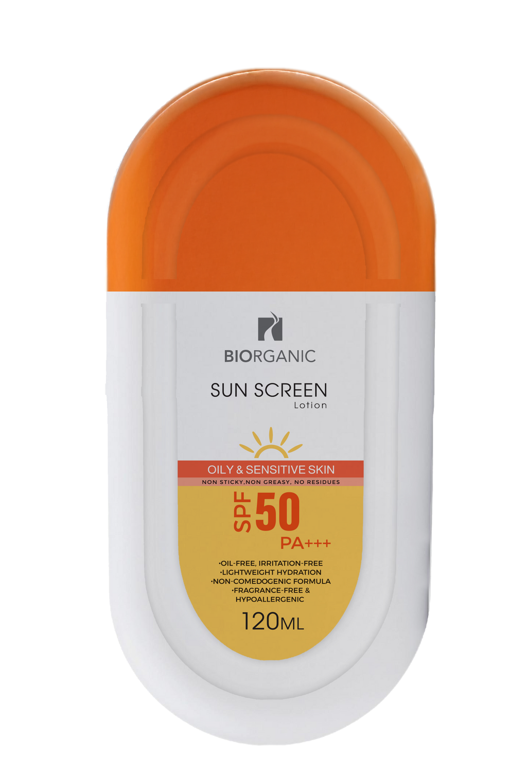 Biorganic Sun Screen Oily & Sensitive Skin Lotion SPF50