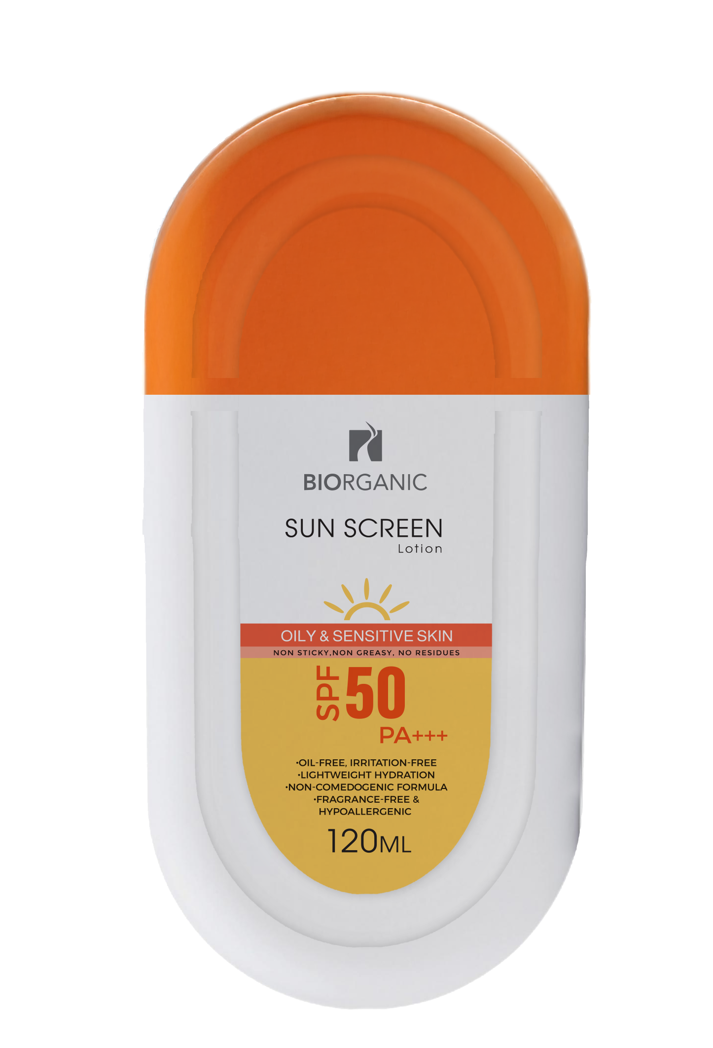 Biorganic Sun Screen Oily & Sensitive Skin Lotion SPF50