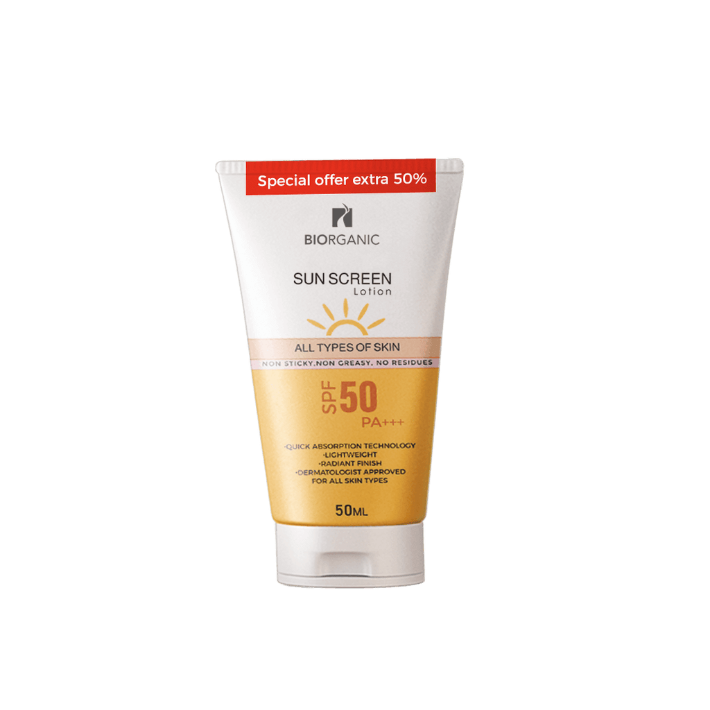 كريم واقي من الشمس بتركيبة عضوية لجميع أنواع البشرة – معامل حماية +SPF 50