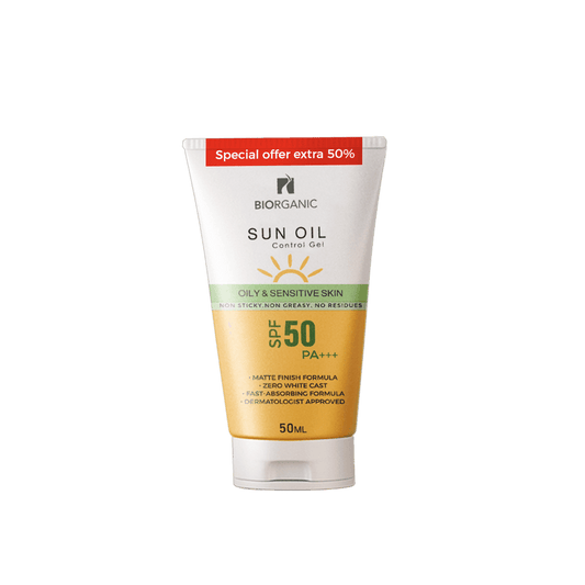 جل واقي من الشمس بتركيبة عضوية للبشرة الدهنية – معامل حماية +SPF 50